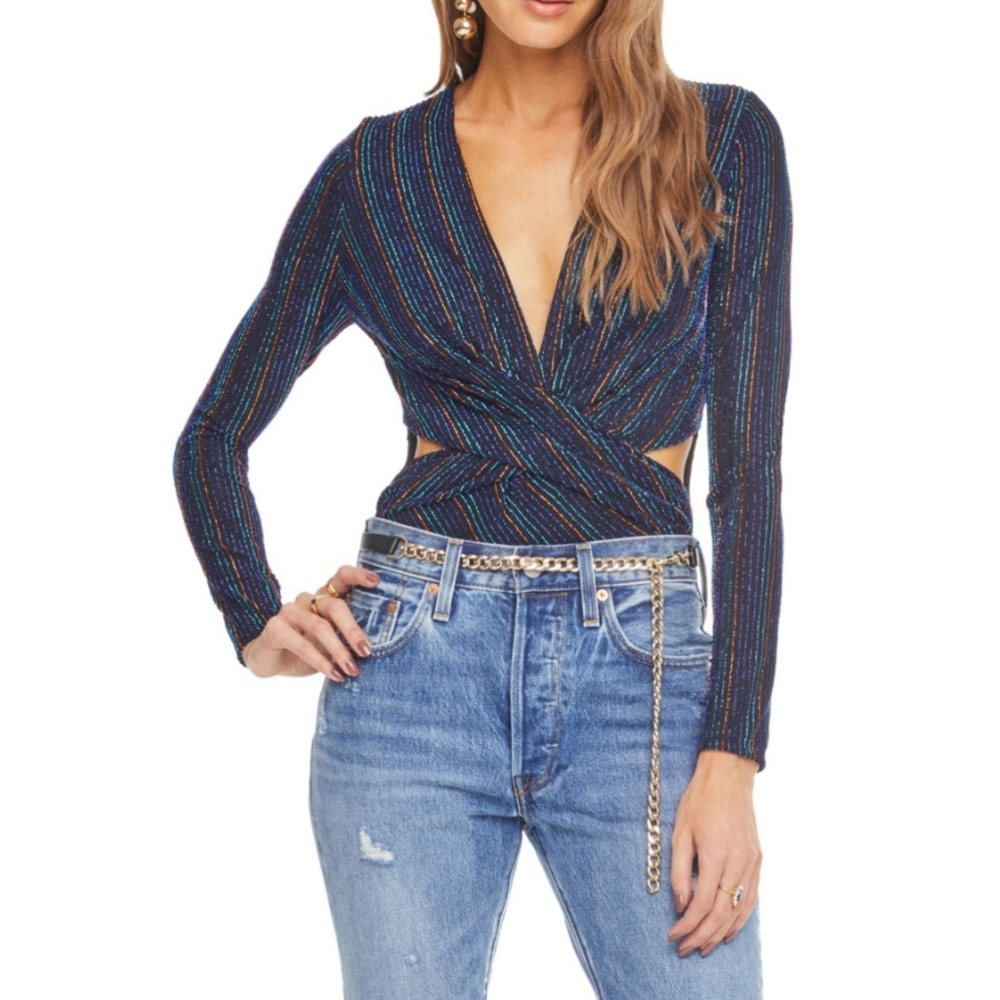 ASTR | NWOT oh baby bodysuit; disco stripe